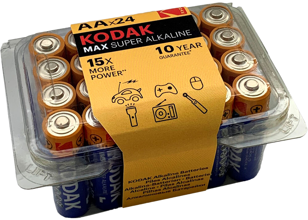 Kodak MAX AA Alkaline Batteries (24-Pack)